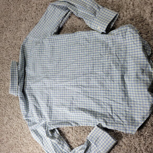 Bonobos Shirt Mens Small Blue Yellow Slim Fit Long Sleeve Button Up Plaid - Picture 5 of 6